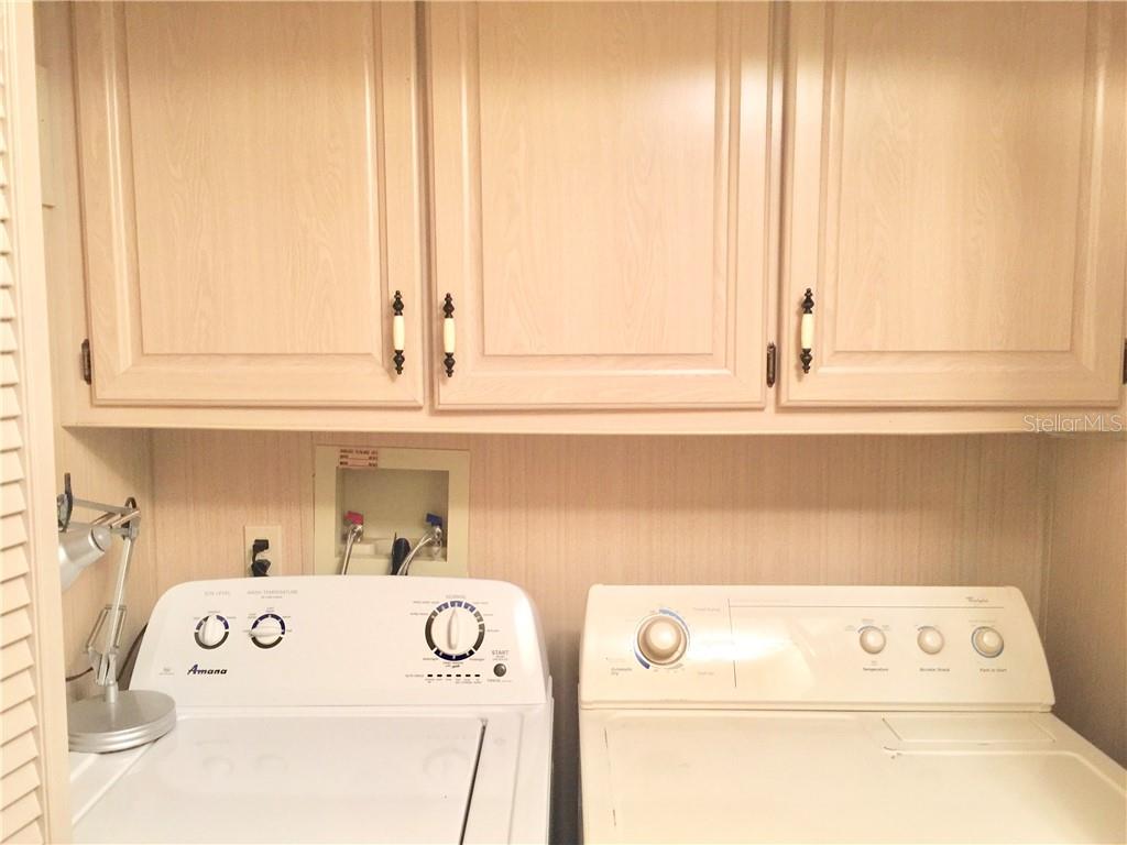 LAUNDRY NOOK WITH CABINET STORAGE AVAILABLE