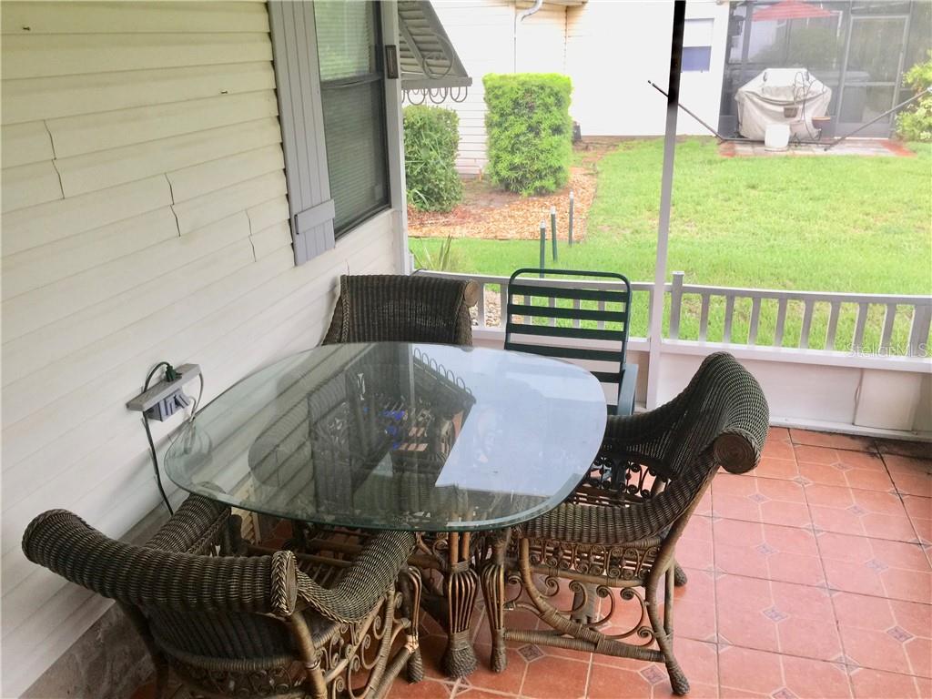 SCREENED AND COVERED PATIO