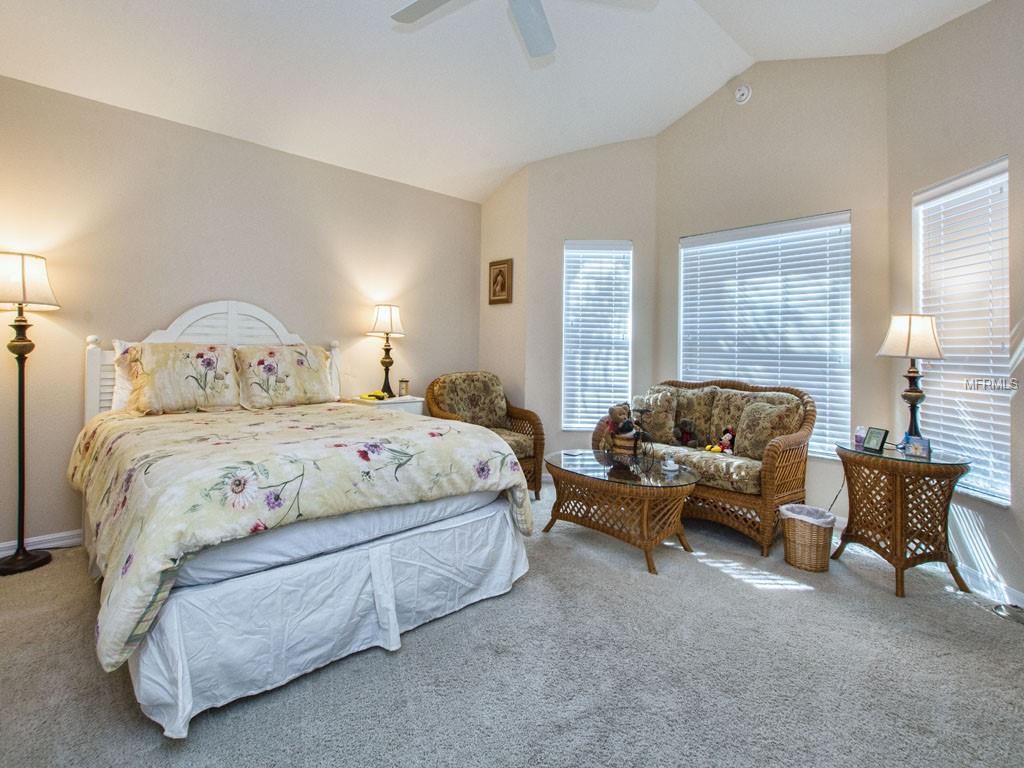 Guest Bedroom #1 with huge bow windows