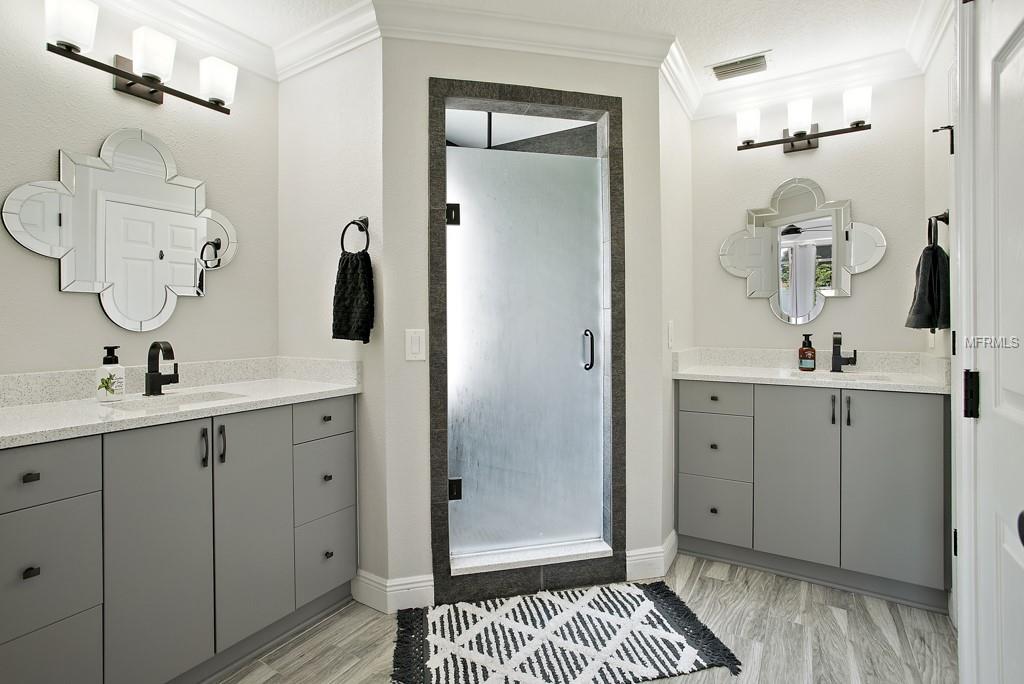 Master bath with double sinks