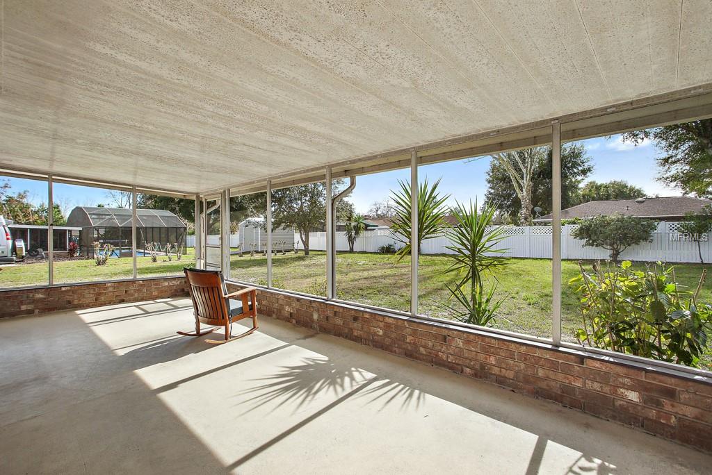 Large rear screen porch