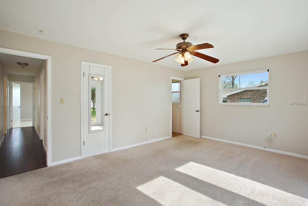 Master bedroom with walk in closet