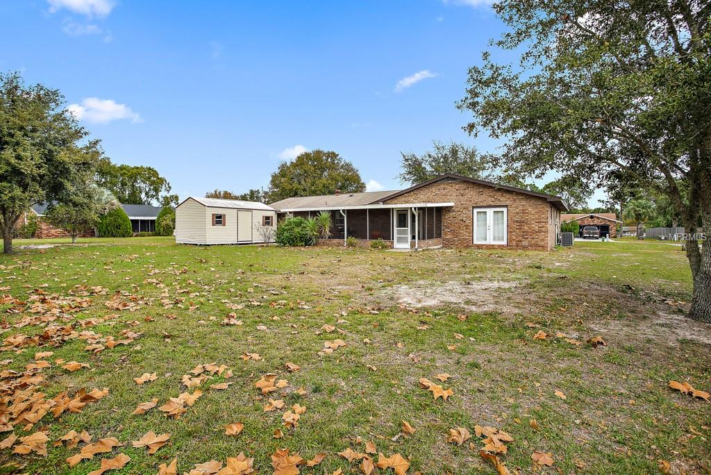 Rear view & backyard