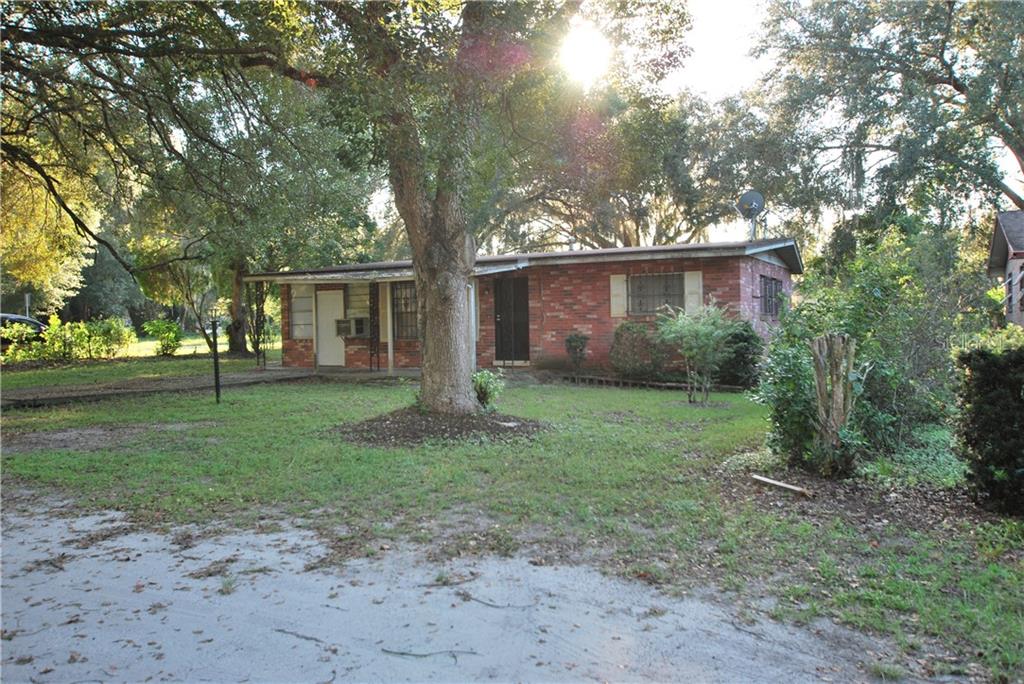 Inside corner of property.