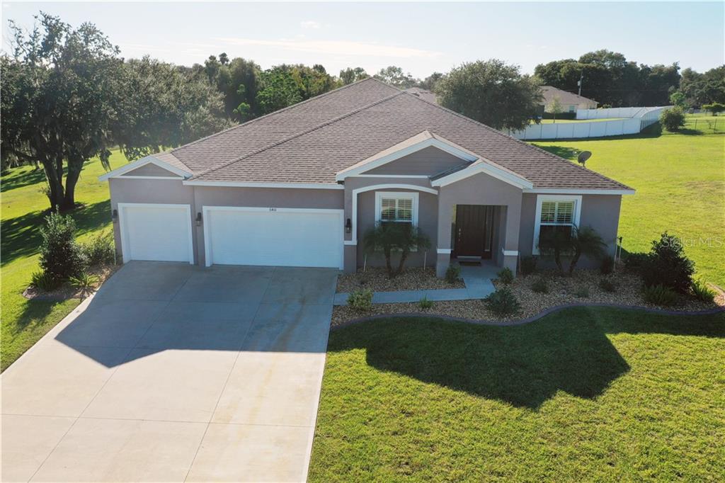 Aerial view of front of home.