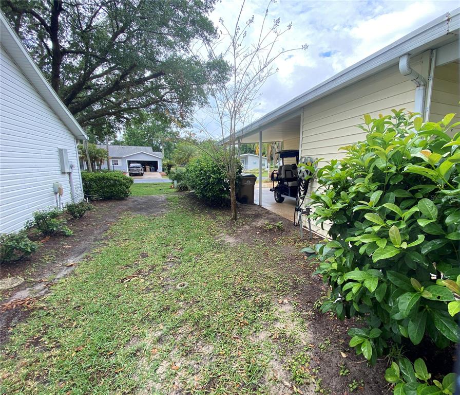 SIDE VIEW BY CARPORT