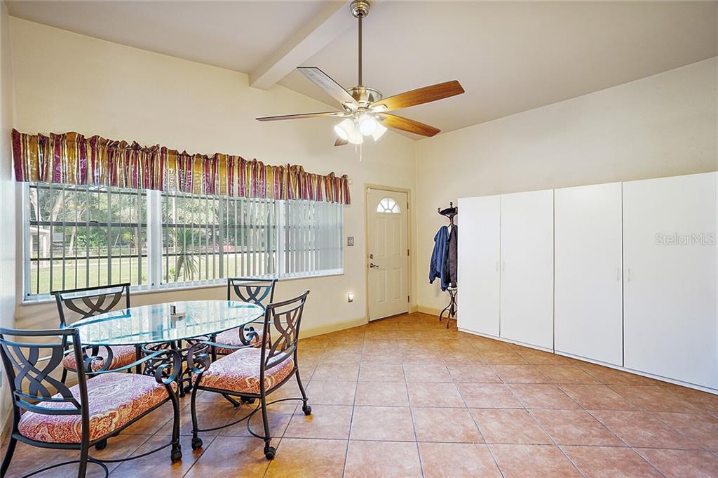 You enter a 16'x12' Foyer with built-in storage.