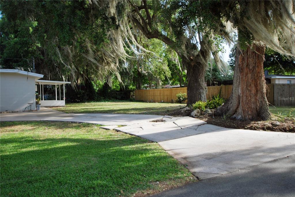 Super large side yard.