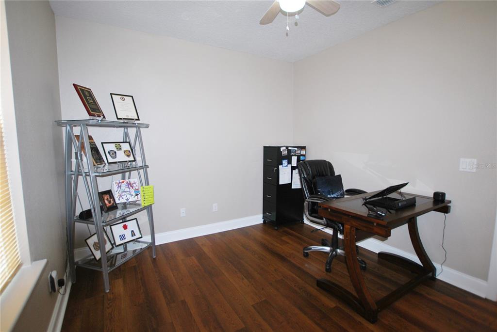 Bedroom No. 3 being used as an office.