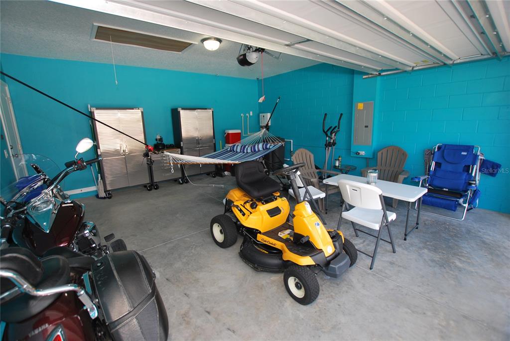 Two-car garage for your automobiles, toys, hammock, or all the above!