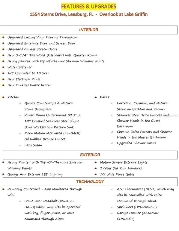 FEATURES AND UPGRADES