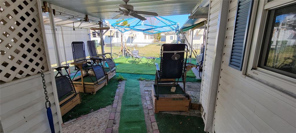Covered rear patio