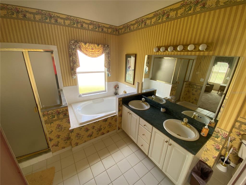 SHOWER, DEEP TUB, DOUBLE VANITY IN MASTER BATH