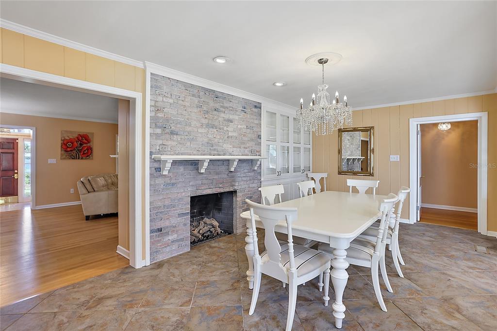 Formal Dining Room with Fireplace