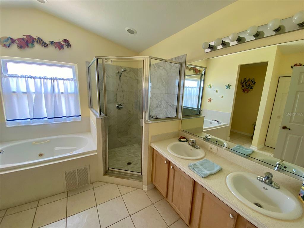 PRIVATE MASTER BATH WITH DOUBLE VANITY AND SEPARATE SHOWER