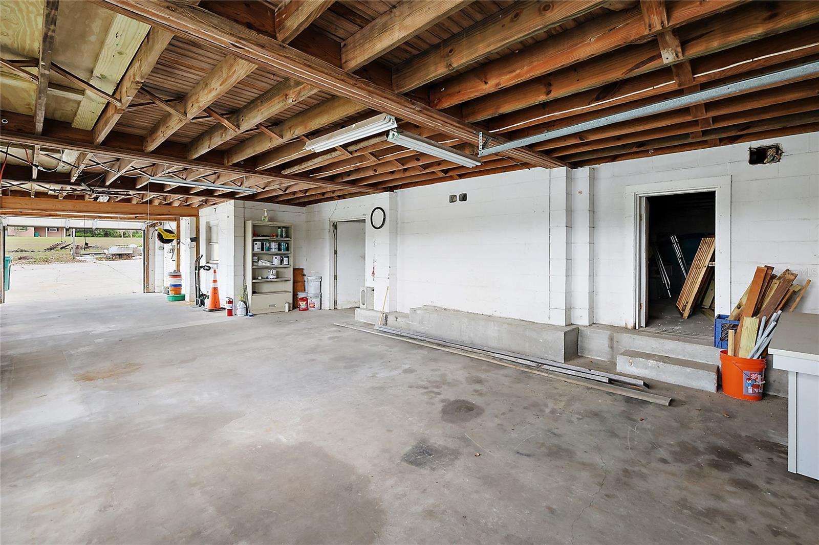 drive through 3 car garage, 1 car wide