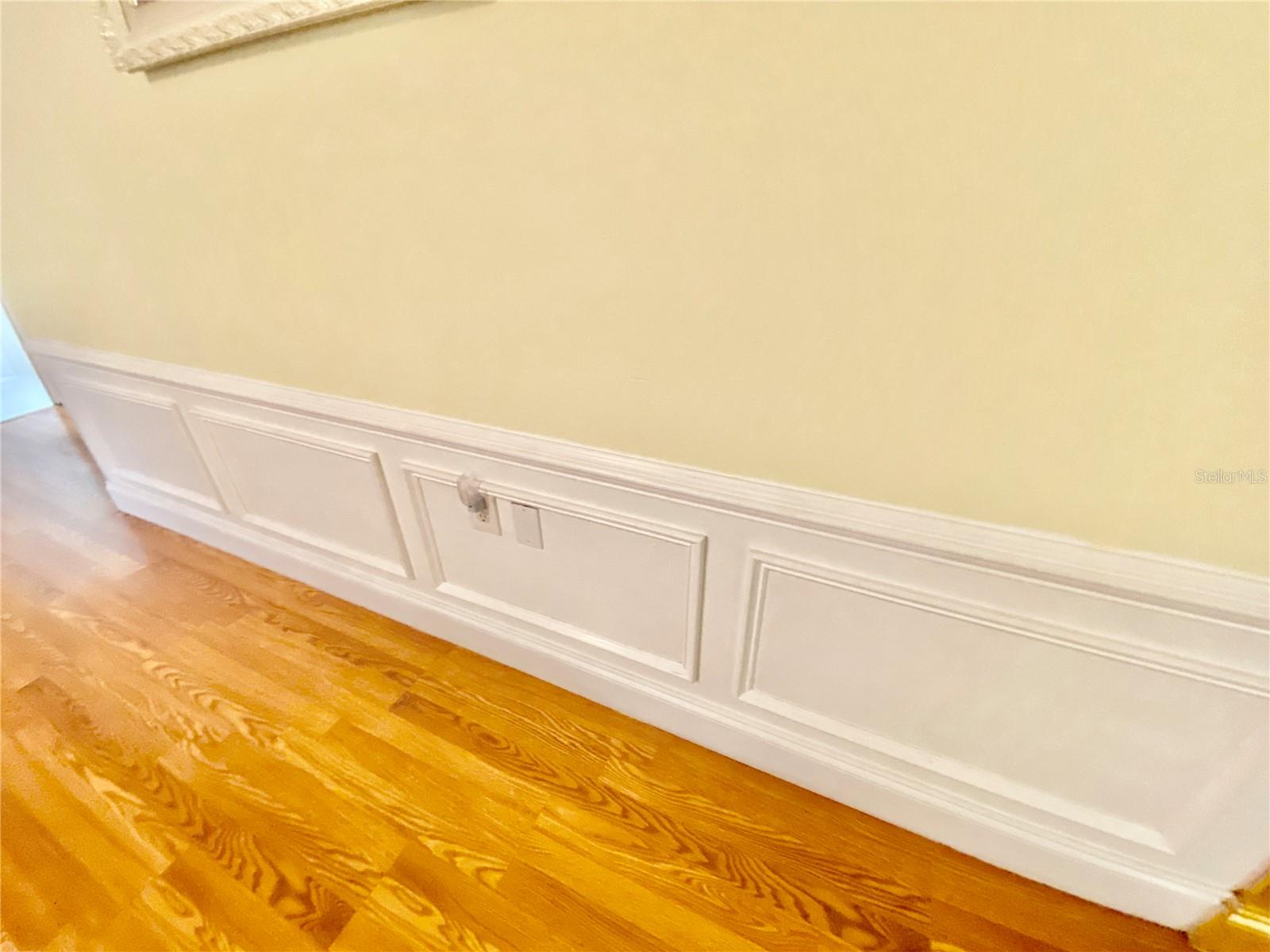 BEAUTIFUL CHAIR RAILING IN LIVING ROOM