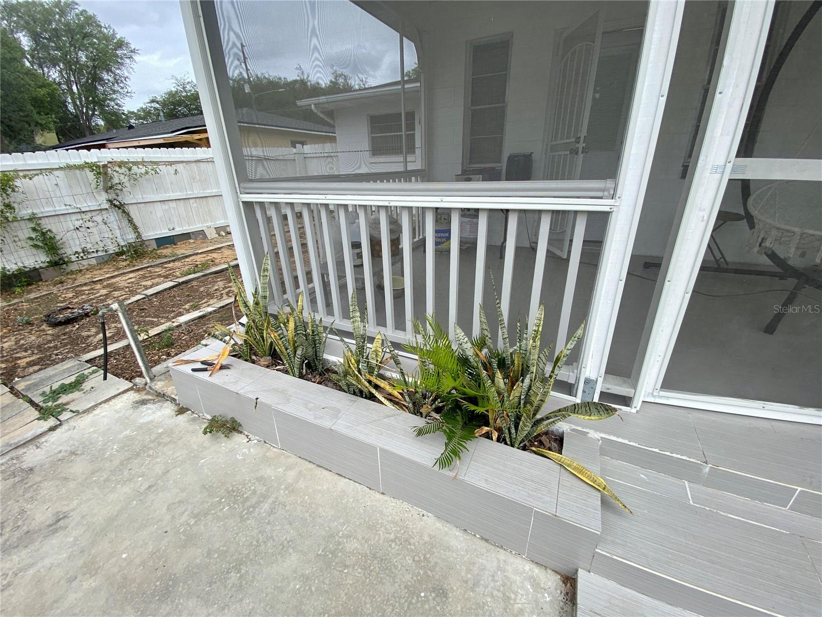 PRETTY RAILING ON BACK PORCH
