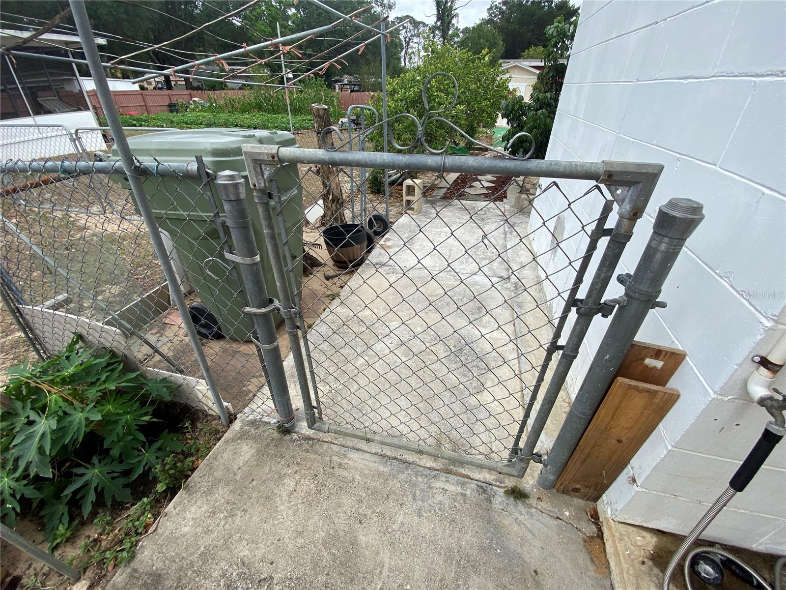 GATE TO BACK YARD