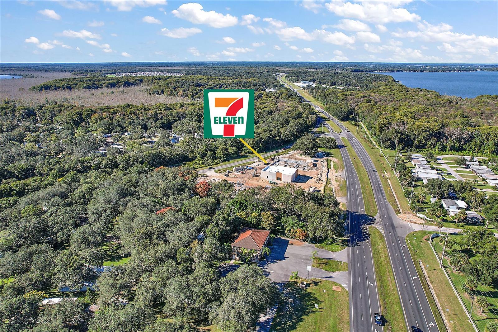 Facing North towards CR 33 / new 7-11