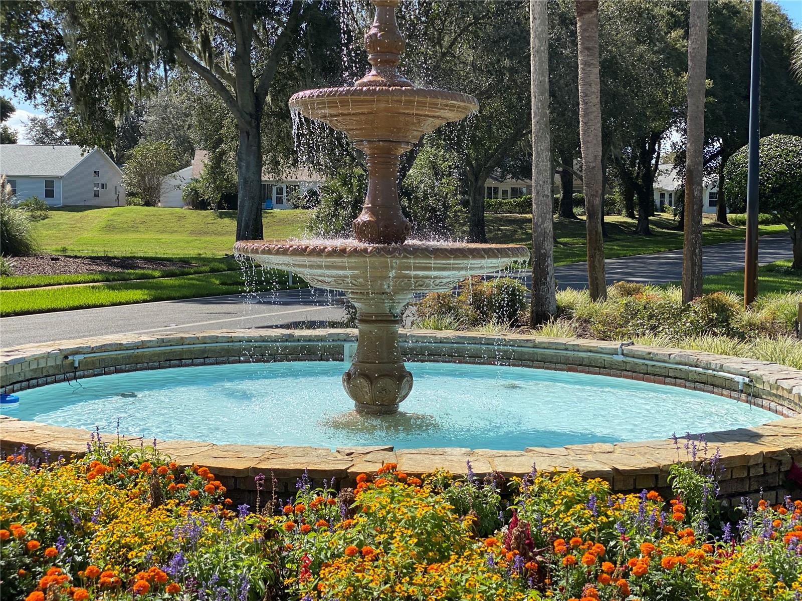 WATER FOUNTAIN AT ENTRANCE TO PLANTATION AT LEESBURG