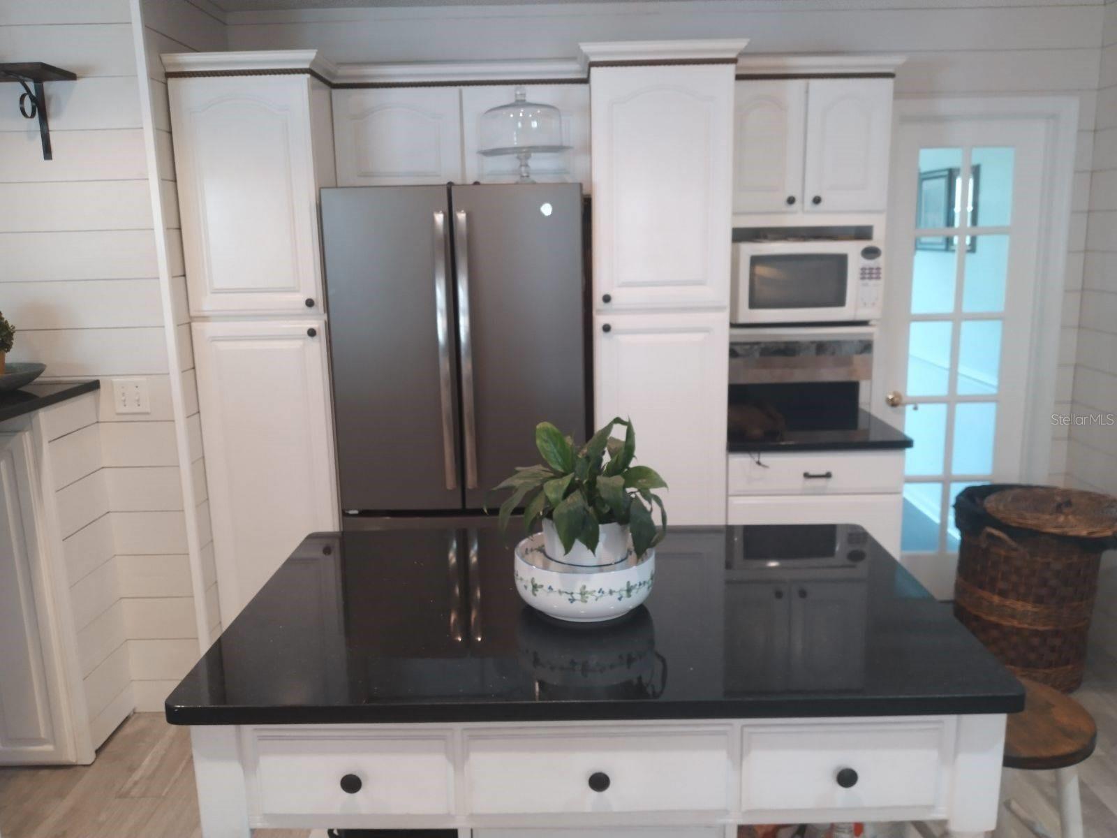 LOTS OF STORAGE IN KITCHEN AND BEAUTIFUL MOLDING ON CABINETS