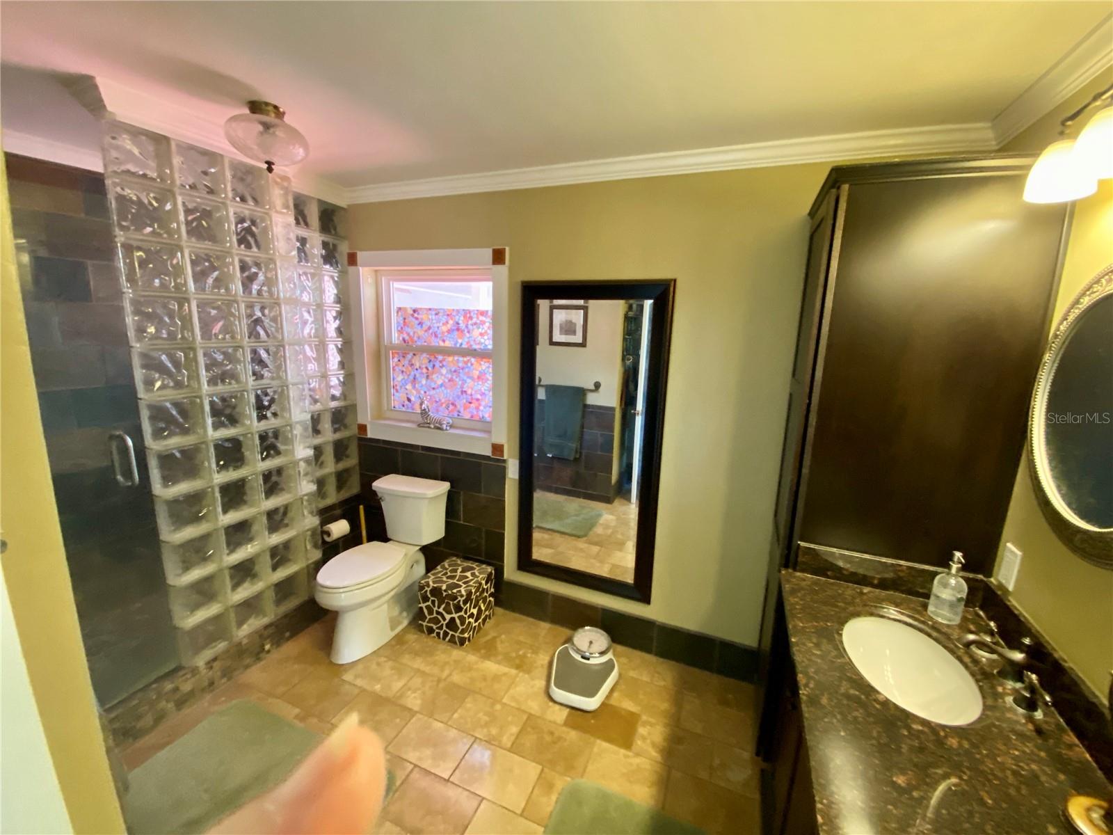 LARGE MASTER BATH WITH CROWN MOLDING THROUGHOUT