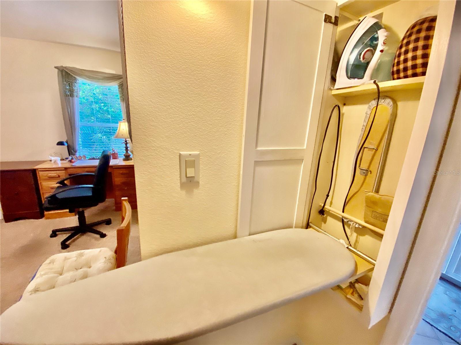 BUILT IN IRONING BOARD