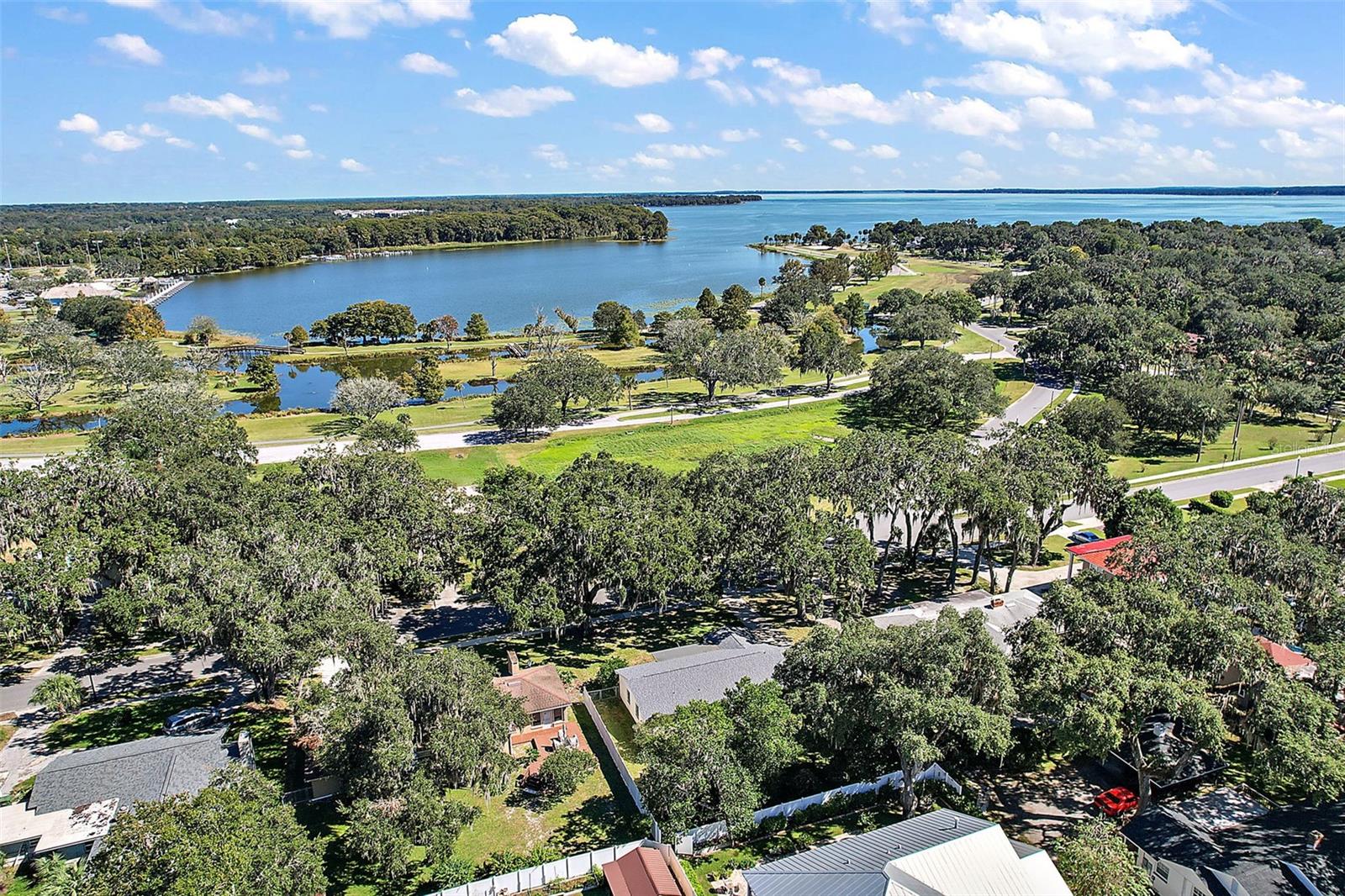 Aerial view of Venetian Gardens & Ski Beach