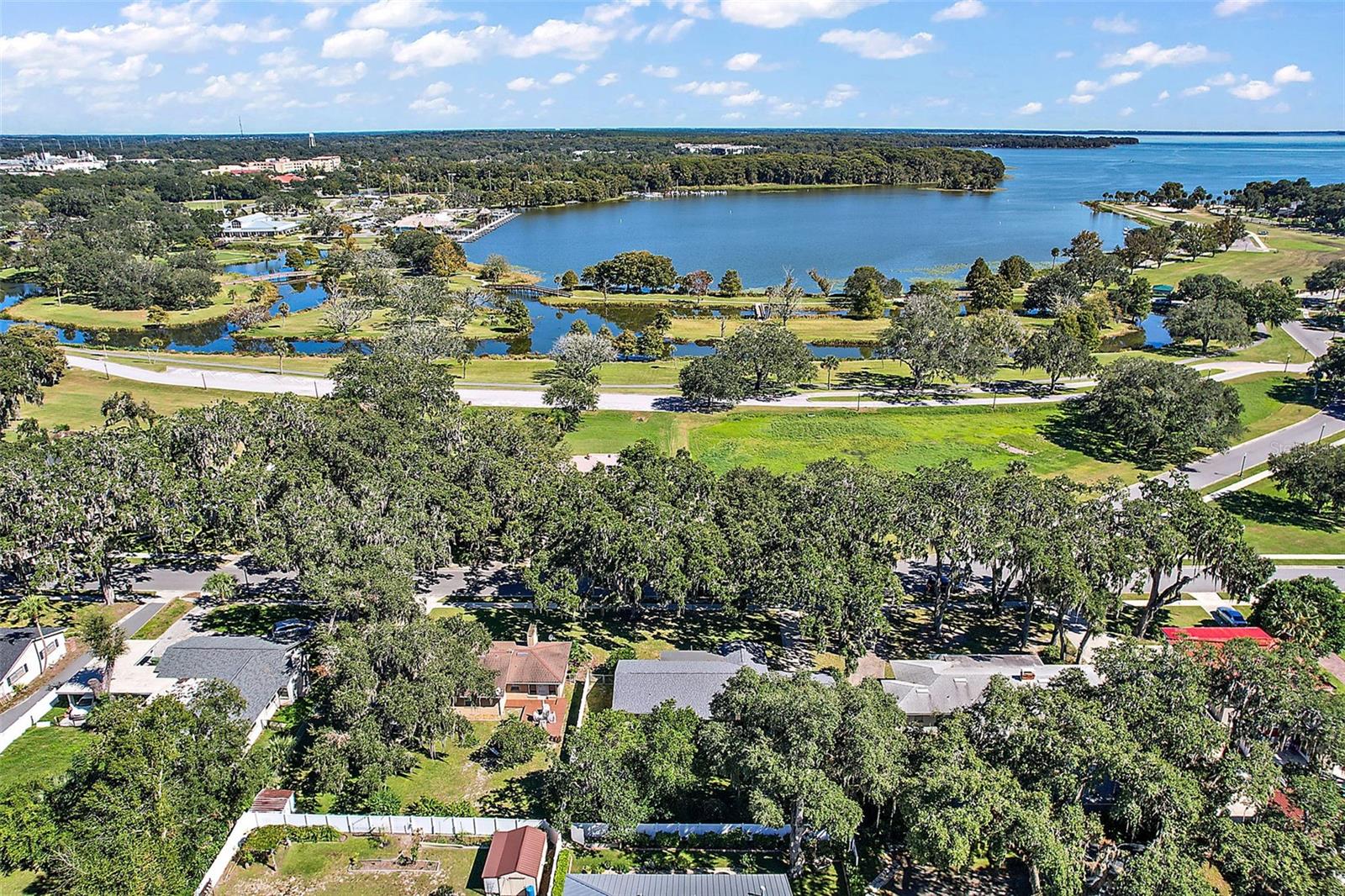 Aerial View of Venetian Gardens,  Venetian Center & Ski Beach