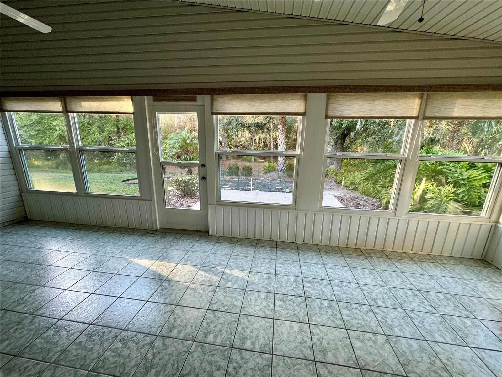 VIEWS OF PRIVATE REAR YARD IN LANAI