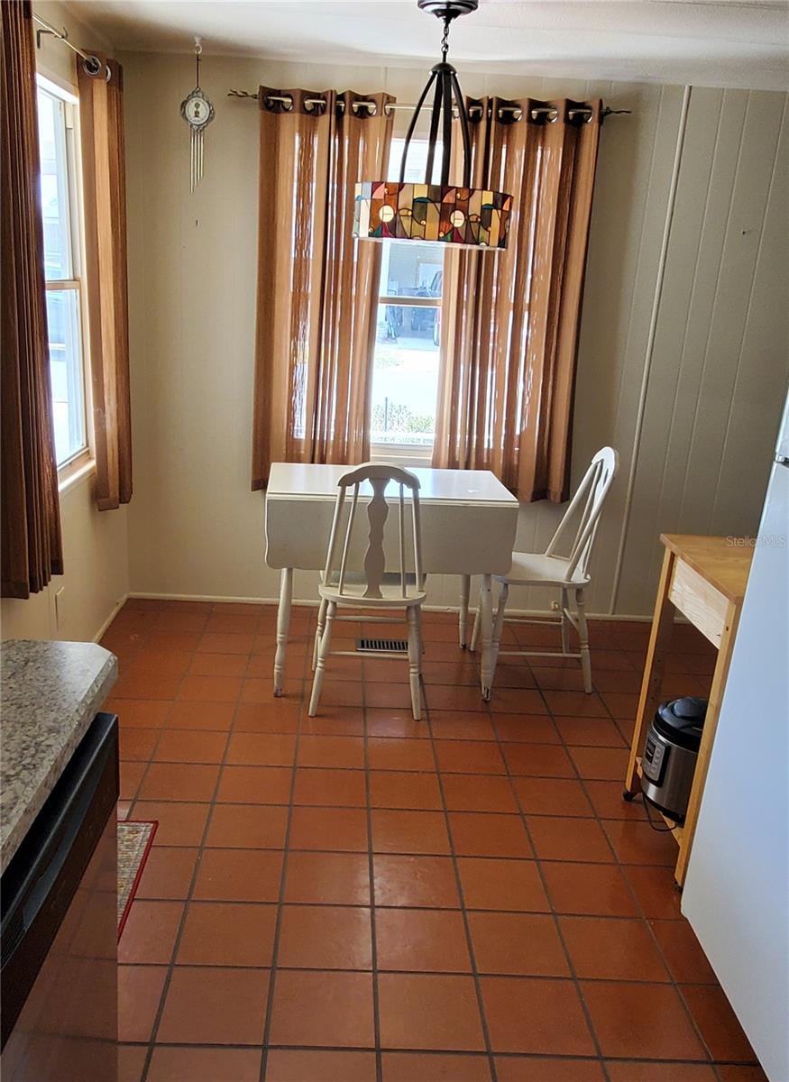 Bright Dinette only a few steps from the Kitchen