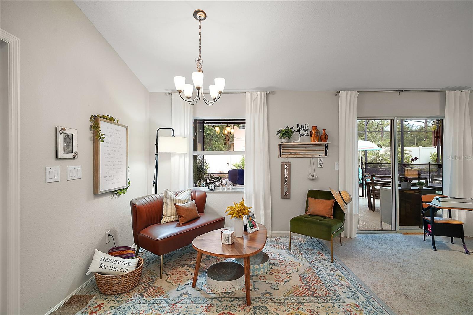 dining room conversion to formal sitting / reading room