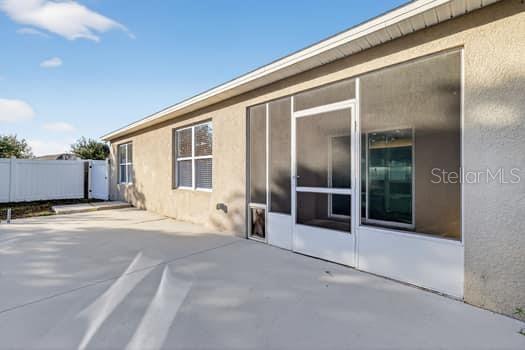 Rear Patio Screened Area